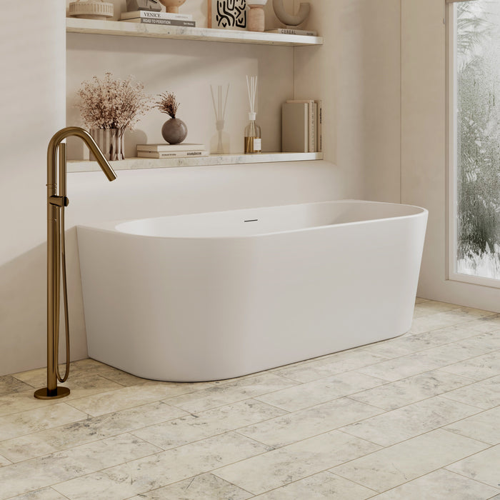 Auris Round Back to Wall Bathtub