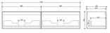 Cicero 1800mm Wall Hung Vanity