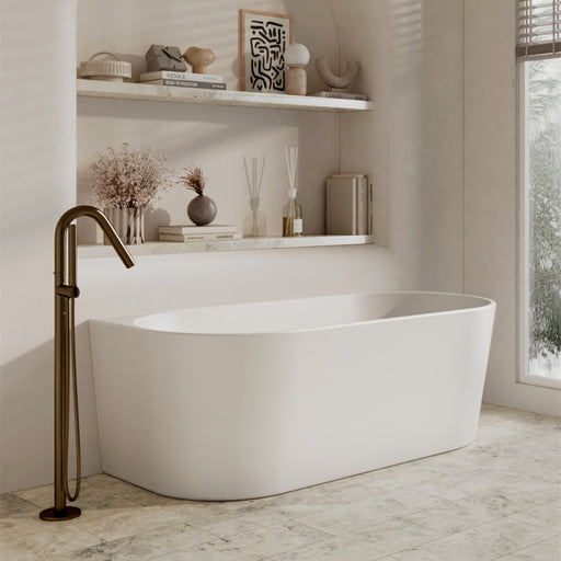 Auris Round Back to Wall Bathtub