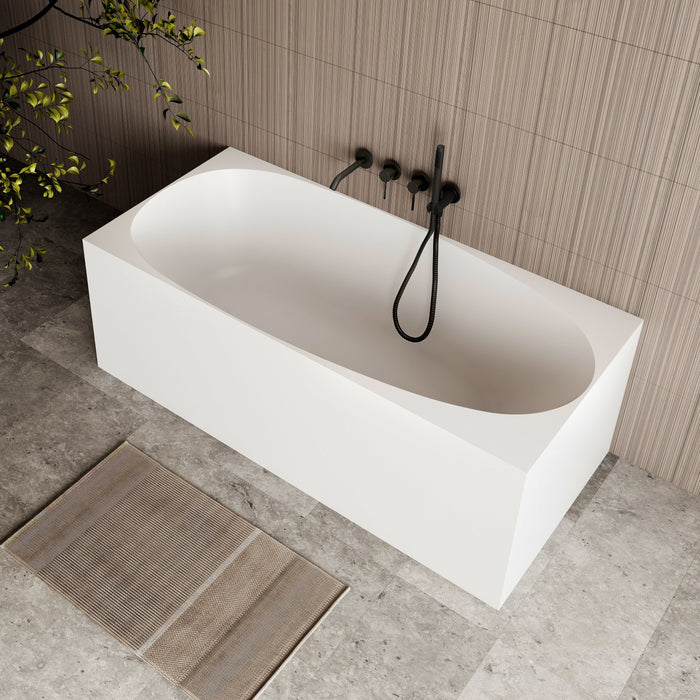 Unwind 59-in X 30-in Seamless Oval Freestanding Bath