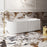 V-Groove Corner Back To Wall Bath Matte White