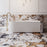 V-Groove Corner Back To Wall Bath Matte White