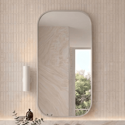 Rec 450mm Framed Shaving Cabinet | Brushed Nickel