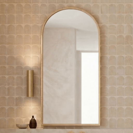 Archied 450mm Framed Shaving Cabinet | Brushed Gold