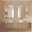 Archied 450mm Framed Shaving Cabinet | Brushed Gold