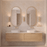 Elli Pill 450mm Framed Shaving Cabinet | Brushed Gold