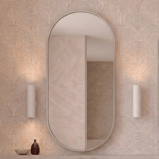 Elli Pill 450mm Framed Shaving Cabinet | Brushed Nickel