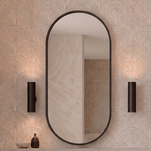 Elli Pill 450mm Framed Shaving Cabinet | Matte Black