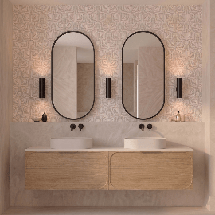 Elli Pill 450mm Framed Shaving Cabinet | Matte Black