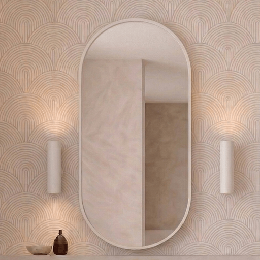 Elli Pill 450mm Framed Shaving Cabinet | Matte White