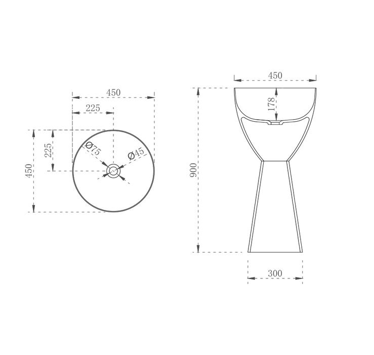 Wow Translucency Pedestal Basin