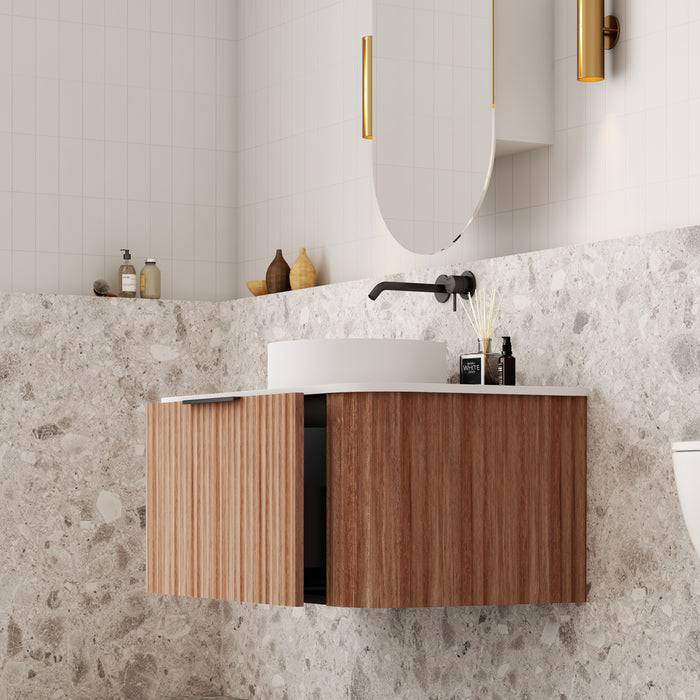 V-Groove 900mm Wall Hung Vanity